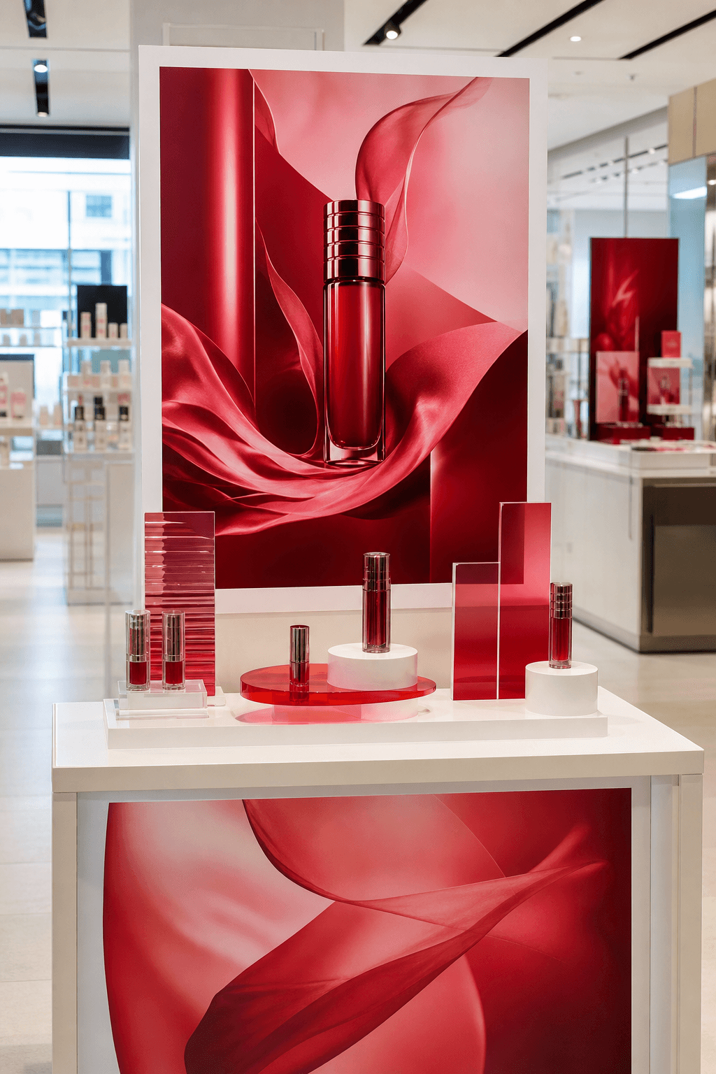 Retail point-of-purchase display made with printed signage materials