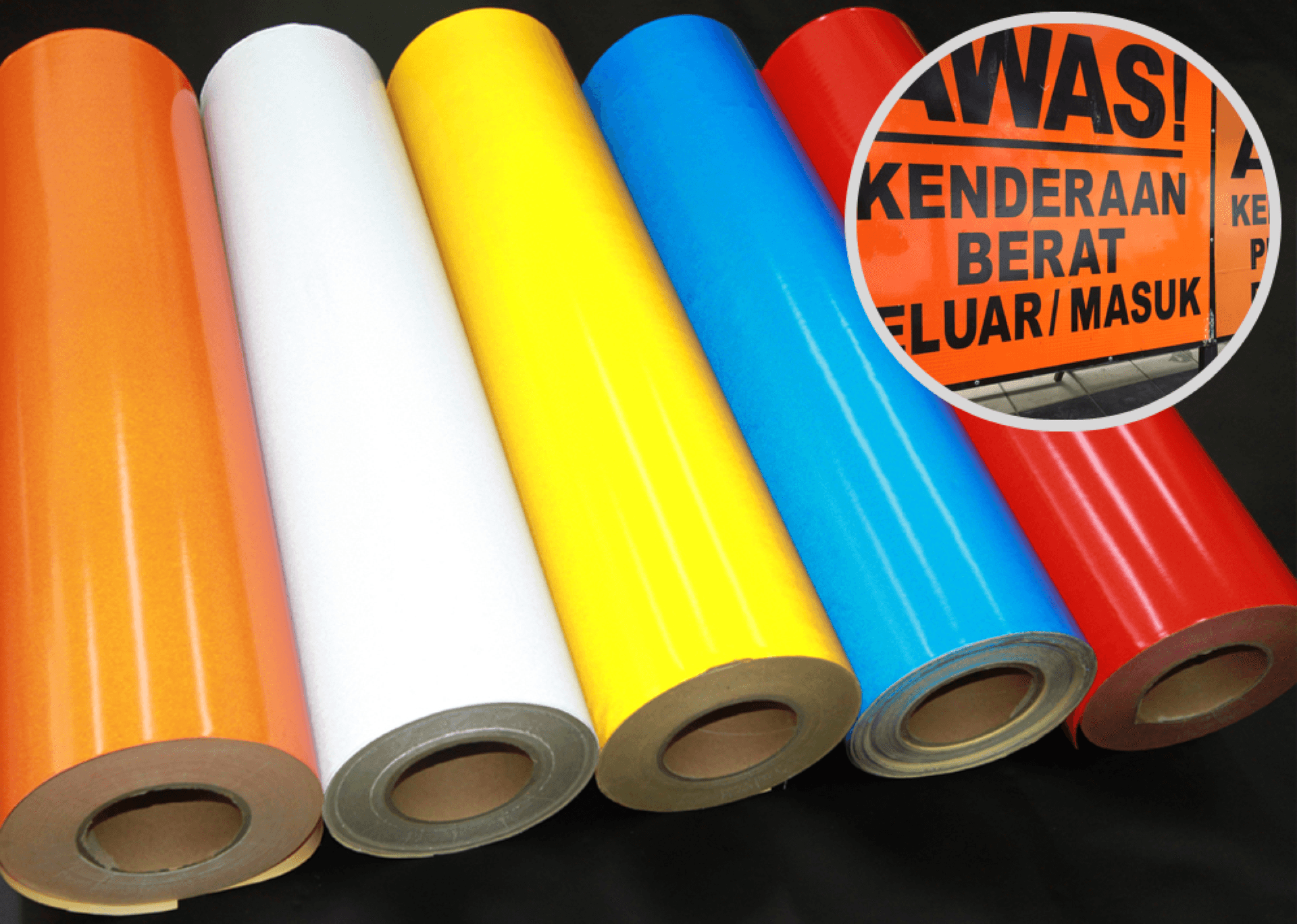 Colour rolls of reflective sheet material from the original Niken catalogue