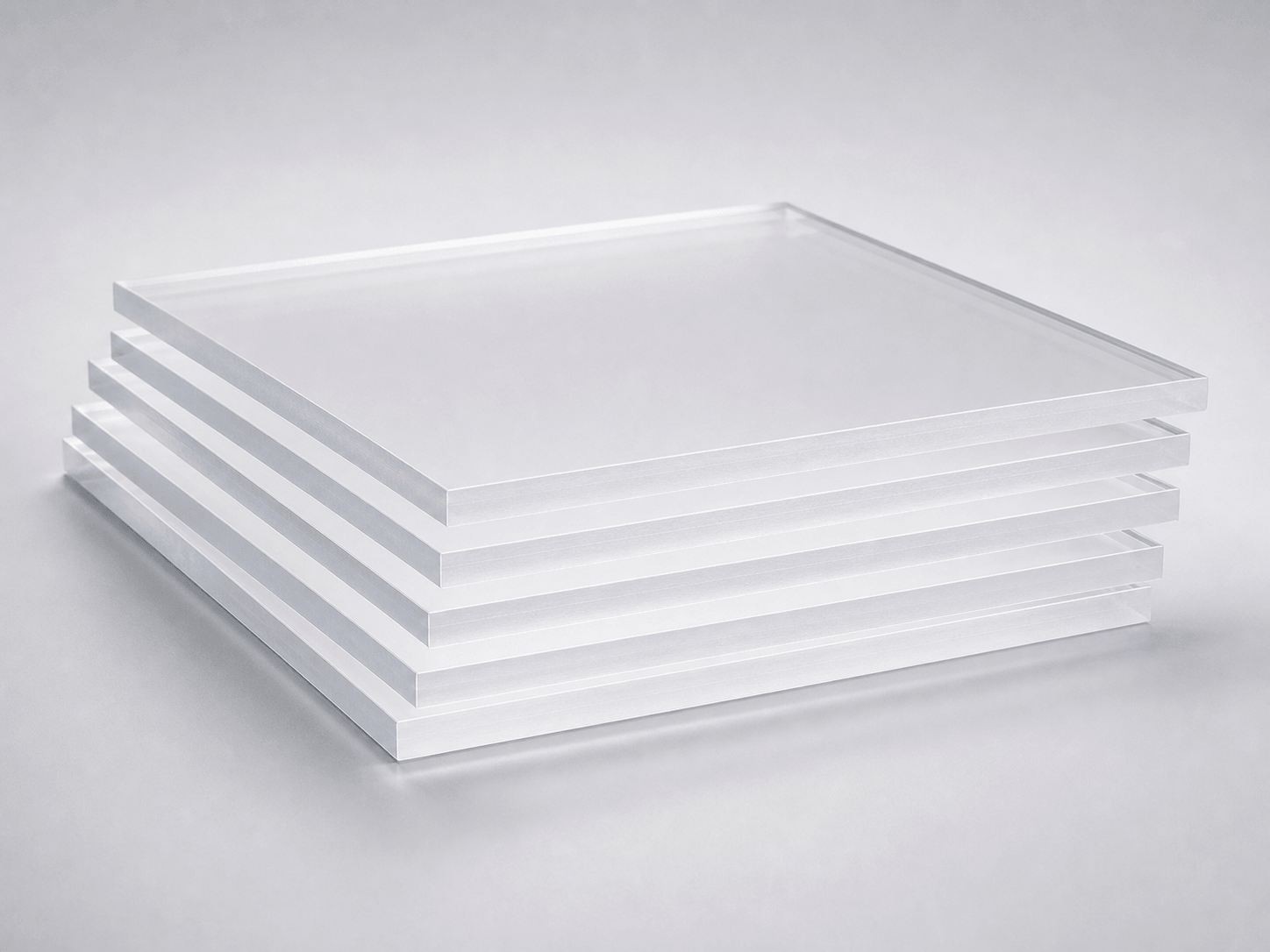 Extruded acrylic sheets prepared for signage and display production